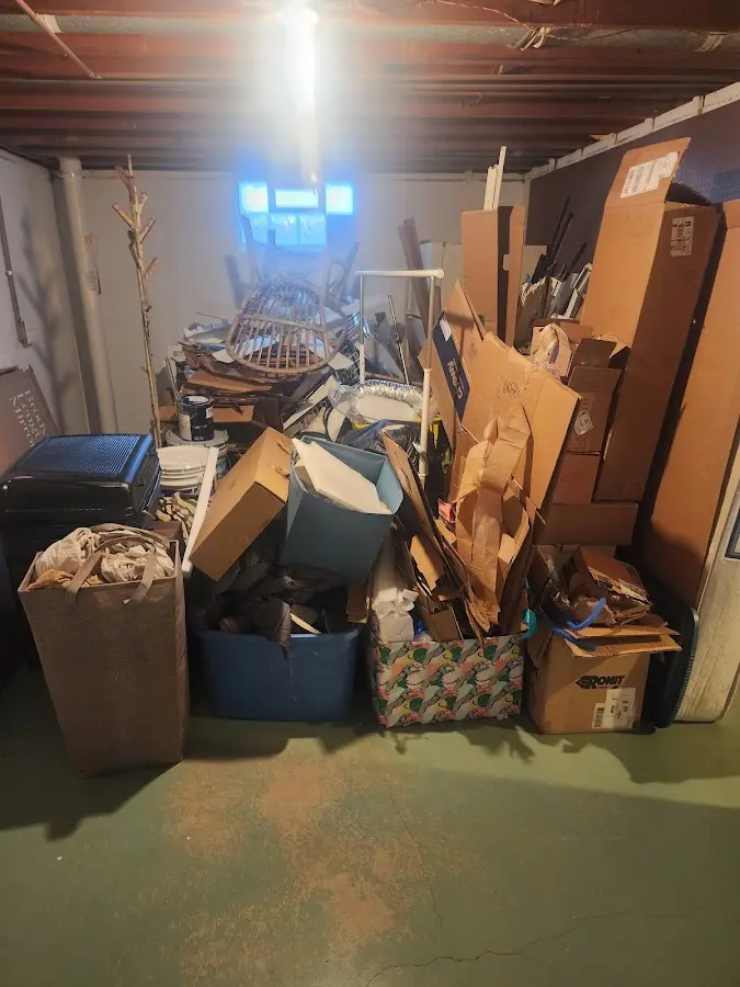 Roll-off dumpster container at job site for 4 Yard Dumpster Rental in Francisville